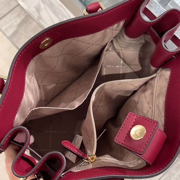 MICHAEL KORS HAMILTON MEDIUM SATCHEL Dark Cherry COLOR - Picture 11 of 16